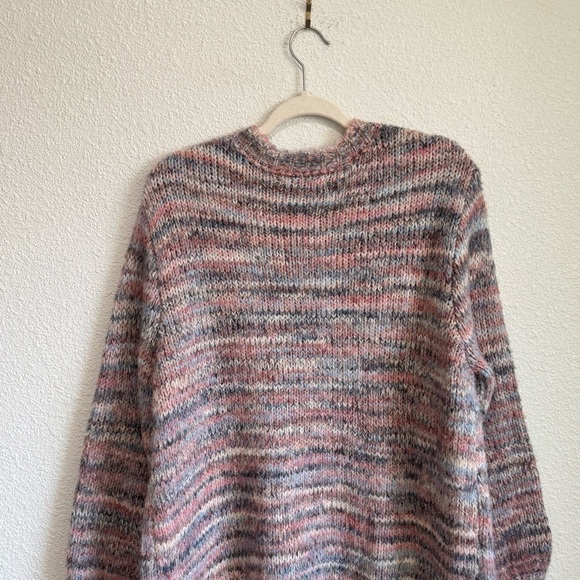 Le Superbe Overcast Cardigan Womens Medium Multicolored Boho Space Dye Knitted - Picture 9 of 12